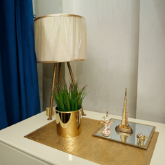 Oro Tabletop Planter: gold stainless steel tabletop planter
