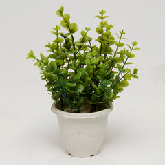 Faux Eucalyptus: faux eucalyptus plant in a small pot