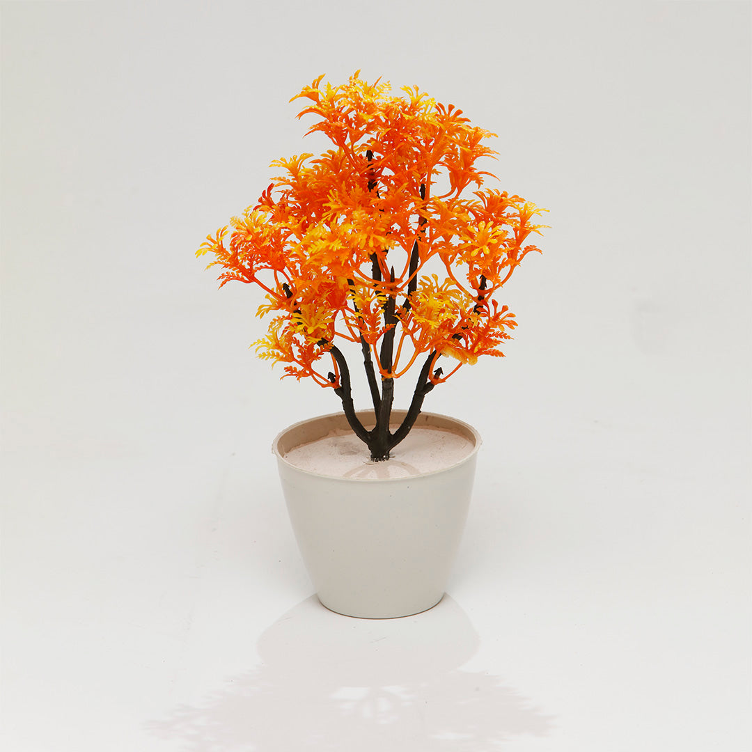 Orange Artificial Plant: orange artificial plant in a small pot