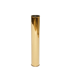 Oro Column Floor Vase: tall gold stainless steel column floor vase, view 3
