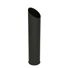 Noir Fluted Floor Vase Trio: set of three black fluted stainless steel floor vases, view 4