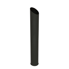Noir Fluted Floor Vase: tall black fluted stainless steel floor vase, view 3