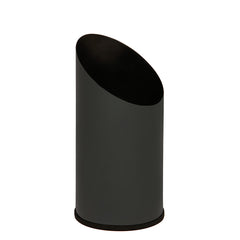 Noir Fluted Vase: black fluted stainless steel table vase, view 4