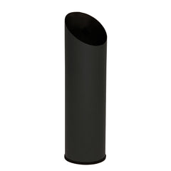 Noir Fluted Vase: black fluted stainless steel table vase, view 2