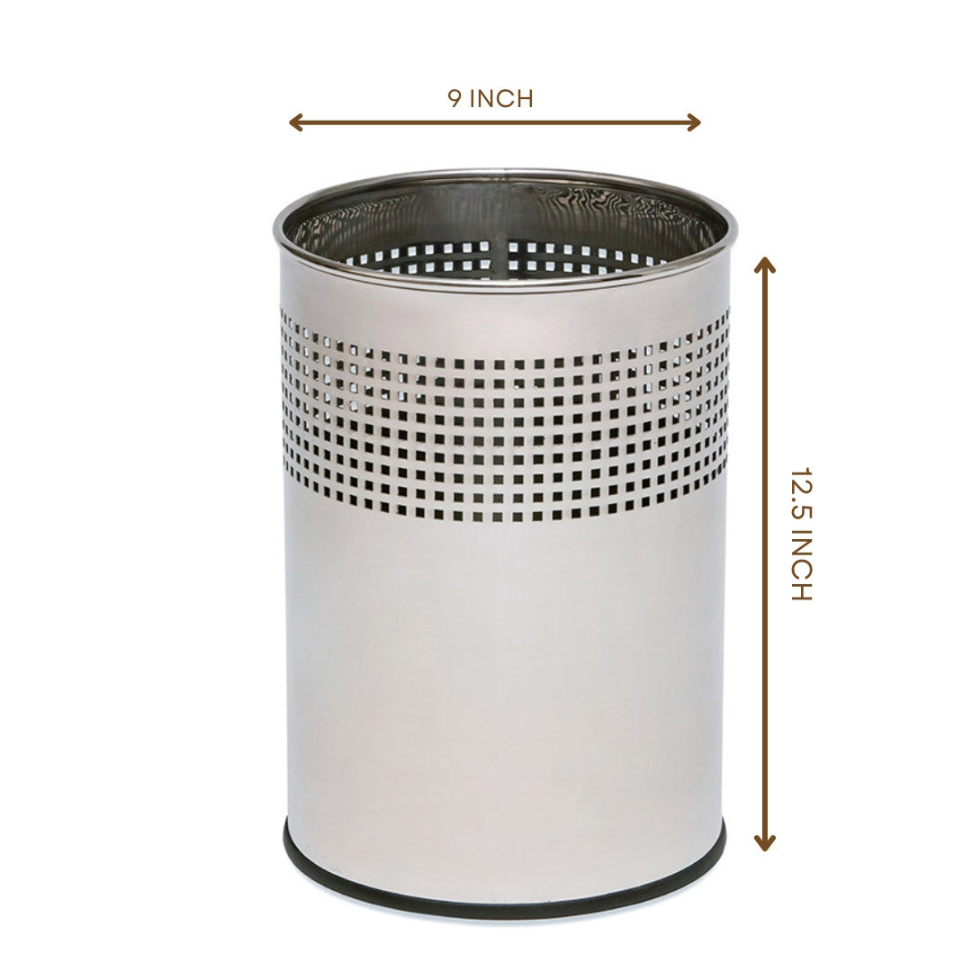 Pack of 2 Silver Dustbin (both sizes)